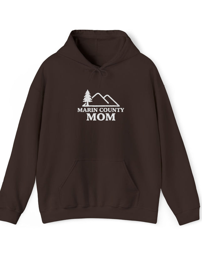 "Marin County Mom" Embroidered Unisex Heavy Blend Hooded Sweatshirt