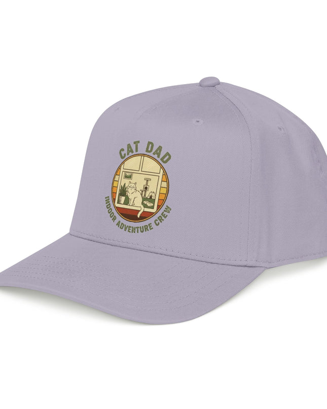 "Cat Dad Indoor Adventure Crew" Mid Profile Baseball Cap