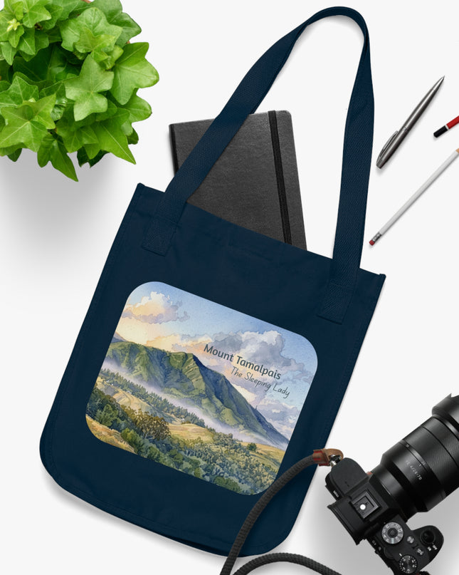 "Mount Tamalpais, the Sleeping Lady" Organic Canvas Tote Bag