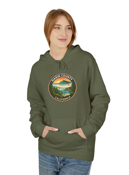"Marin County, Above the Fog- no text" Unisex Midweight Softstyle Fleece Hoodie
