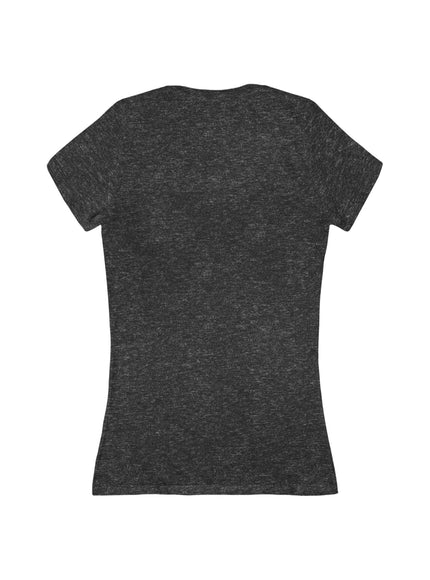 "Be the Rainbow in Someone's Dark Cloud" Women's Jersey Short Sleeve Deep V-Neck Tee