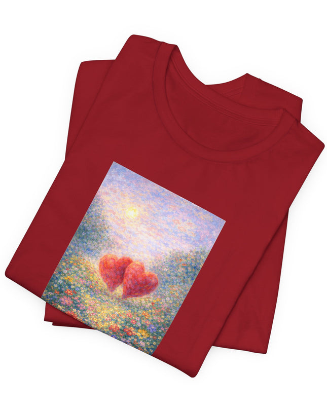 "Valentine's Day - Monet Style" Unisex Jersey Short Sleeve Tee
