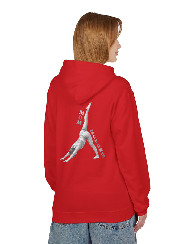 "Mom Strong Pilates" (Lighter ink on both sides) Unisex Midweight Softstyle Fleece Hoodie