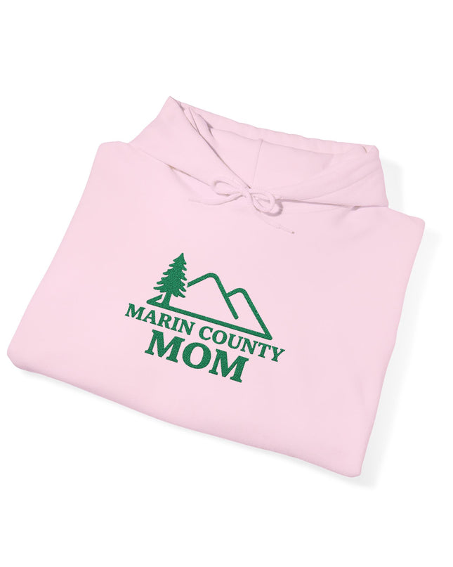 "Marin County Mom" Embroidered Unisex Heavy Blend Hooded Sweatshirt
