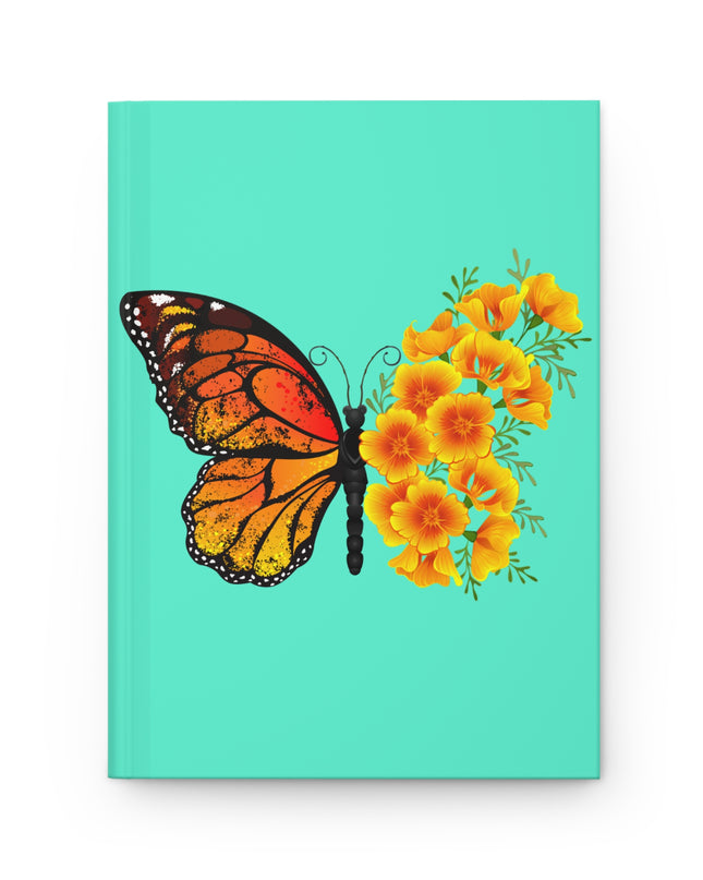 "Butterfly Poppies" Hardcover Journal Matte