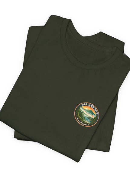 "Marin County - Above the Fog - No Text" (2-sided) Unisex Jersey Short Sleeve Tee