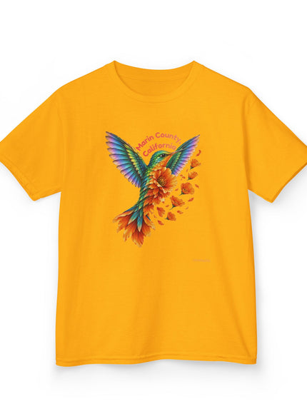 "Hummingbird and Poppies" Kids Heavy Cotton Tee