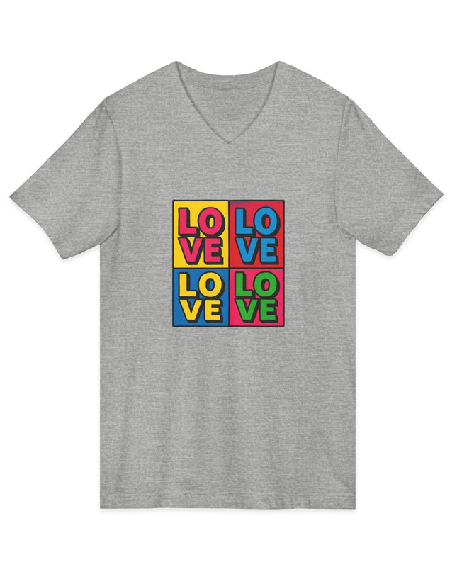 "Love, (Andy Warhol style)" Ladies' V-Neck T-Shirt