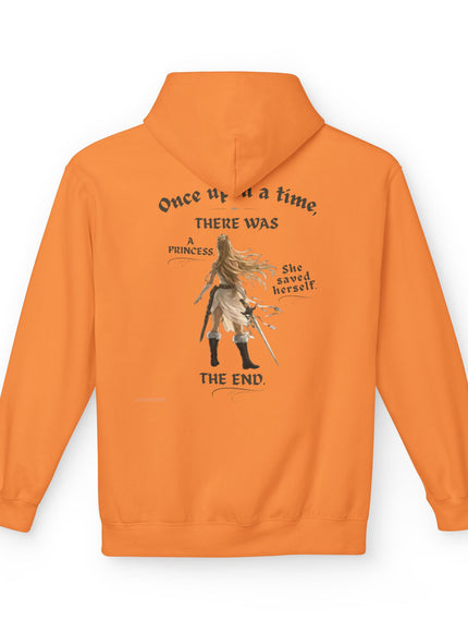 "She Saved Herself V1" (Ink both sides) Unisex Midweight Softstyle Fleece Hoodie