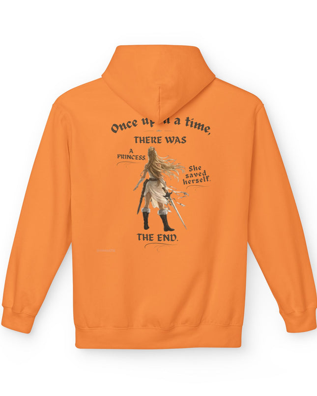 "She Saved Herself" (Ink both sides) Unisex Midweight Softstyle Fleece Hoodie