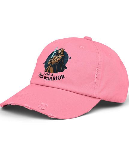 "I am a Jedi warrior" Unisex Distressed Cap