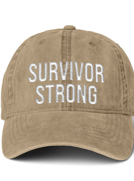 "Survivor Strong" Women's Pigment-Dyed Cap with Fashion Undervisor (Embroidery)