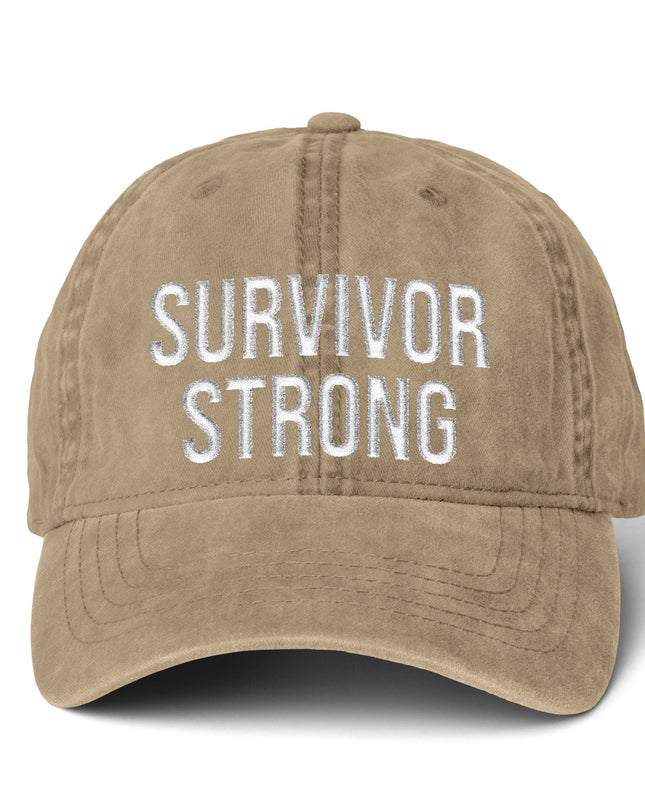 "Survivor Strong" Women's Pigment-Dyed Cap with Fashion Undervisor (Embroidery)