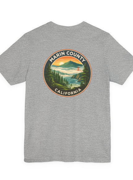 "Marin County - Above the Fog - No Text" (2-sided) Unisex Jersey Short Sleeve Tee