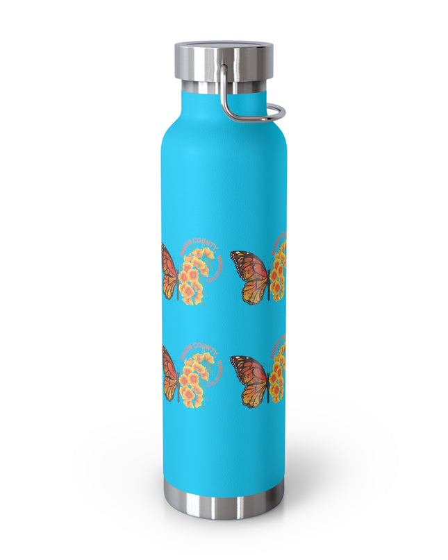 "Butterflies and Poppies Marin County, California" Copper Vacuum Insulated Bottle, 22oz