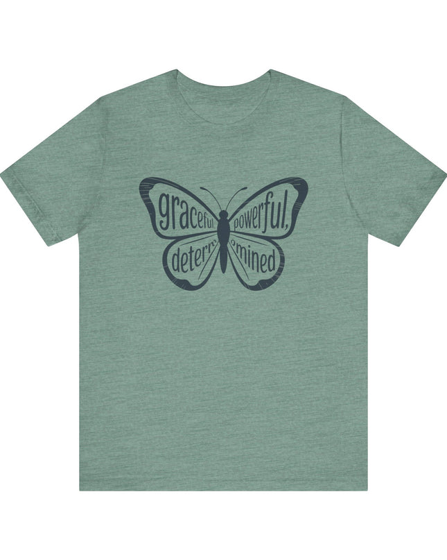 "Butterfly with Words" Unisex Jersey Short Sleeve Tee