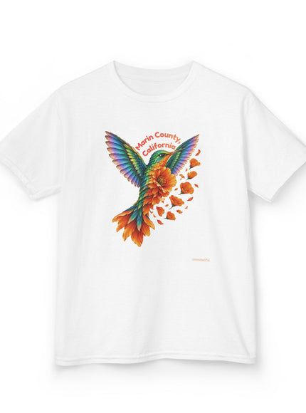 "Hummingbird and Poppies" Kids Heavy Cotton Tee