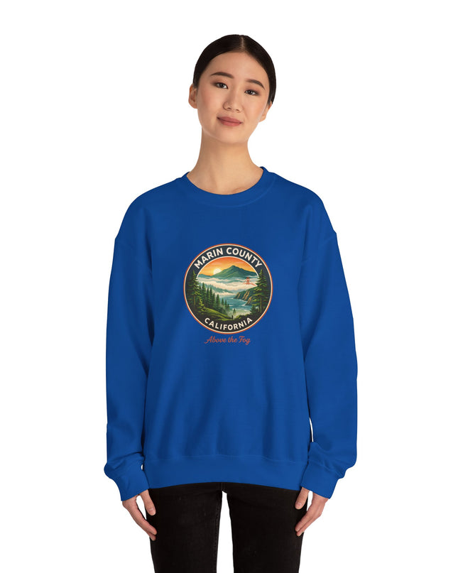 "Marin County, Above the Fog" Unisex Heavy Blend Crewneck Sweatshirt