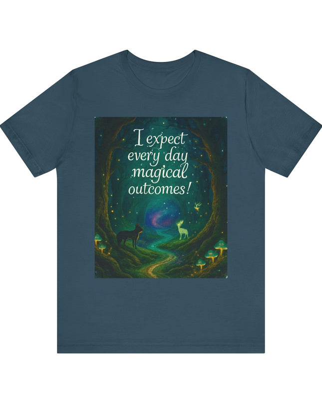 "I expect every day magical outcomes!" Men's and Women's Jersey Short Sleeve Tee