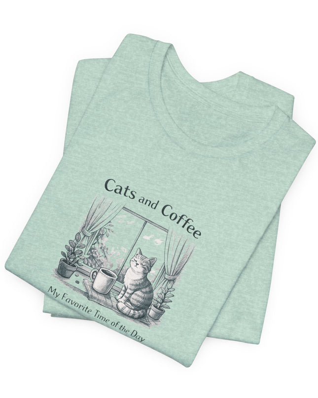 "Cats and Coffee" Unisex Jersey Short Sleeve Tee