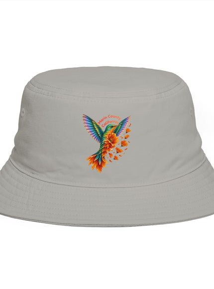 "Hummingbird and Poppies" Bucket Hat