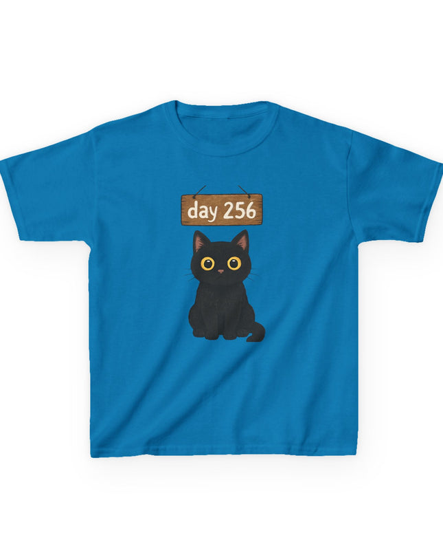 Day 256, no blinking black cat Kids Heavy Cotton Tee by Gildan 5000B
