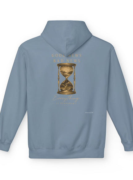 "Good News, Bad News, Everything is Temporary" Unisex Midweight Softstyle Fleece Hoodie