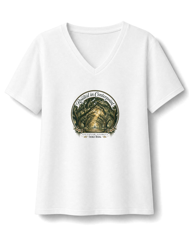 "Rooted in my Centerpoint" Women's Relaxed Jersey Short Sleeve V-Neck Tee