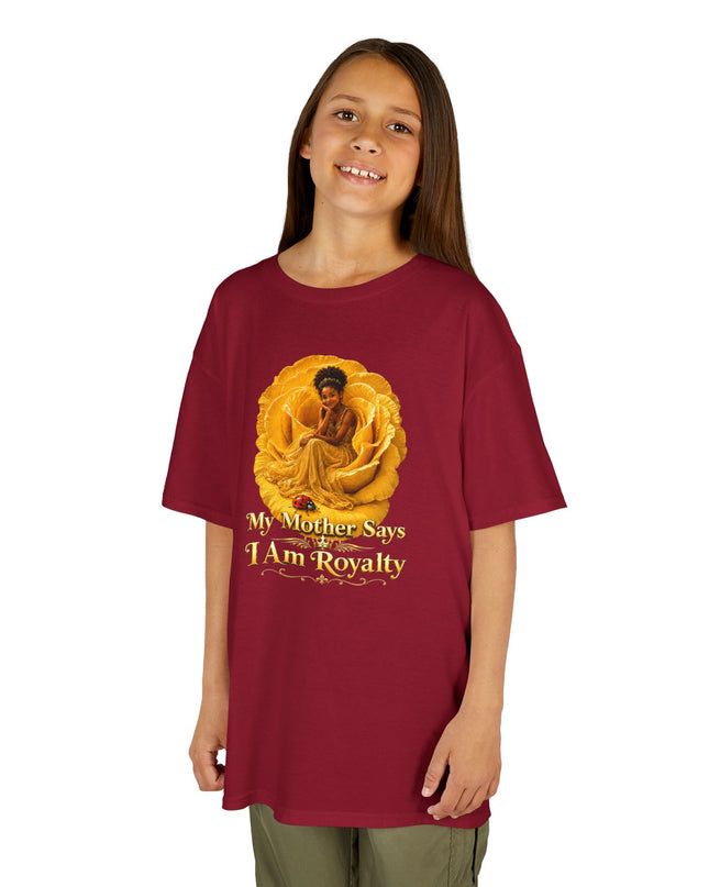 "My Mother Says I am Royalty" Kids Heavy Cotton Tee