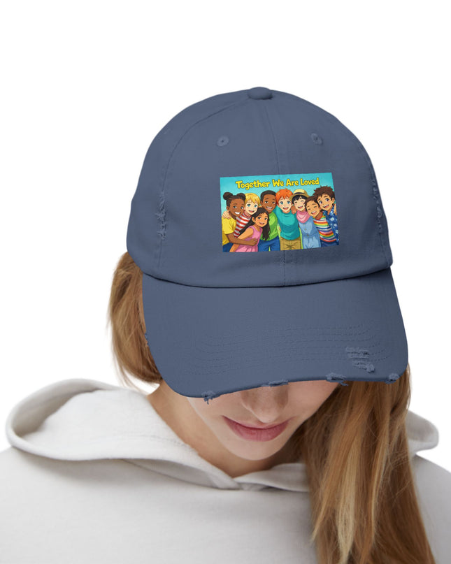 "Together We Are Loved" Unisex Distressed Cap