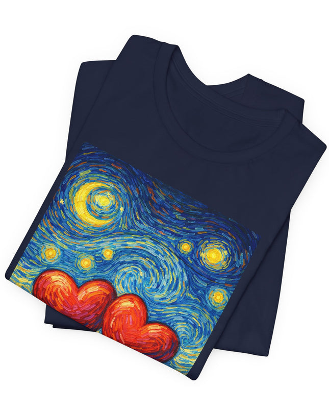 "Valentine's Day, New Adventures - Vincent Van Gogh Style" Unisex Jersey Short Sleeve Tee