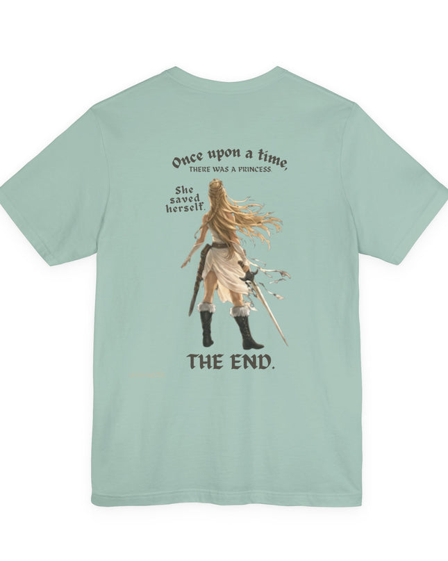 "She Saved Herself" (ink both sides) Unisex Jersey Short Sleeve Tee