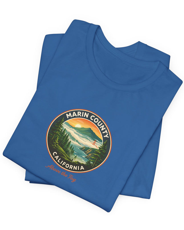 "Marin County, Above the Fog" Unisex Jersey Short Sleeve Tee