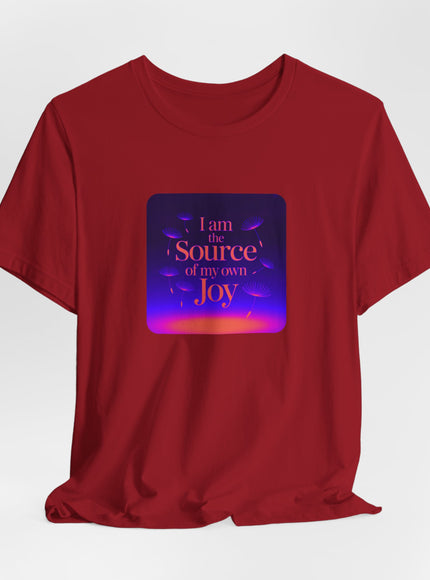 "I Am the Source of my Own Joy, (Energy for Success)" Women's and Men's Jersey Short Sleeve Tee