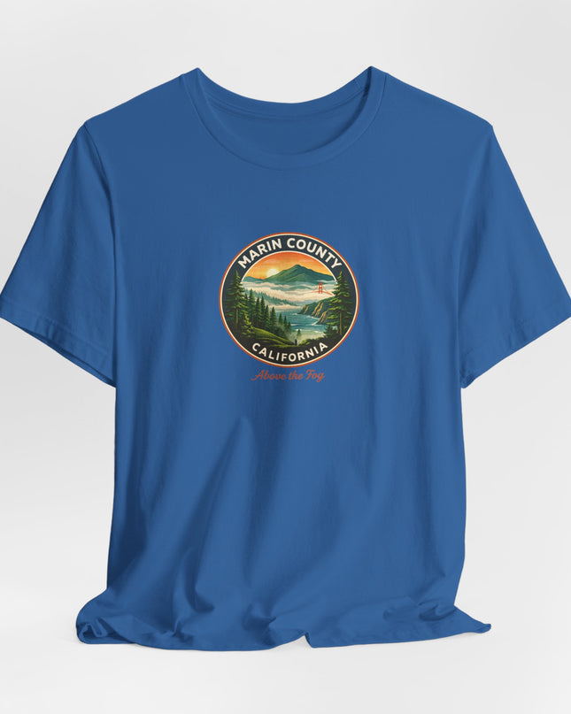 "Marin County, Above the Fog" Unisex Jersey Short Sleeve Tee