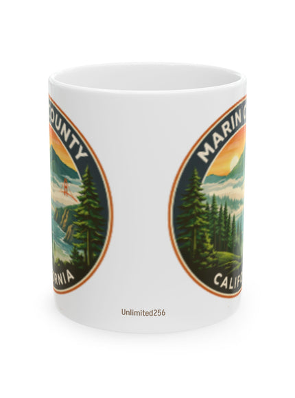 "Marin County, Above the Fog - no text" Ceramic Mug, (11oz, 15oz)