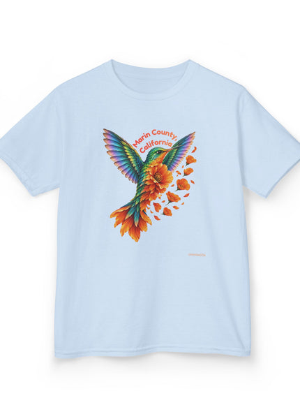 "Hummingbird and Poppies" Kids Heavy Cotton Tee