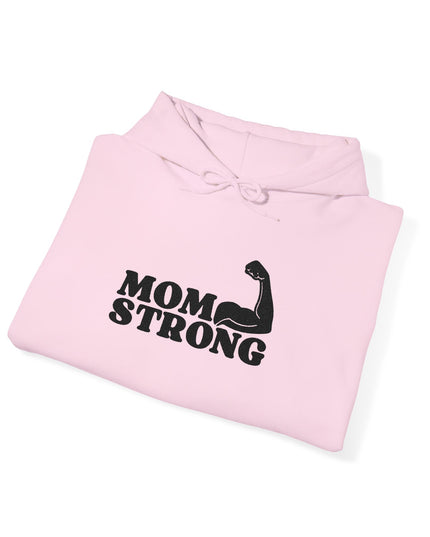 "Mom Strong (Black embroidery)" Unisex Heavy Blend Hooded Sweatshirt
