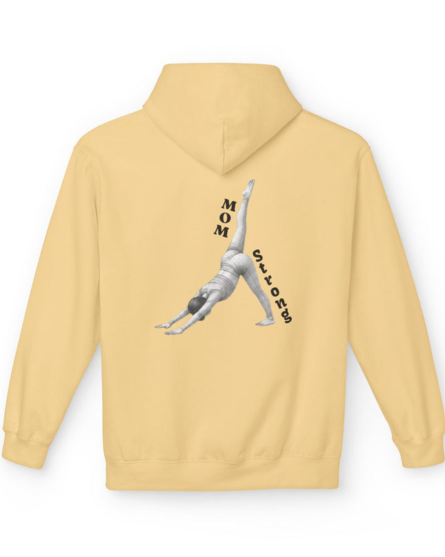 "Mom Strong Pilates" (Darker ink on both sides) Unisex Midweight Softstyle Fleece Hoodie