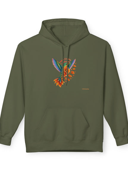 "Hummingbird and Poppies" Unisex Midweight Softstyle Fleece Hoodie