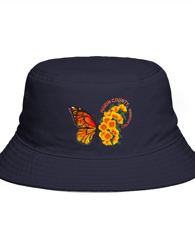 "Butterflies and Poppies Marin County, California" Bucket Hat