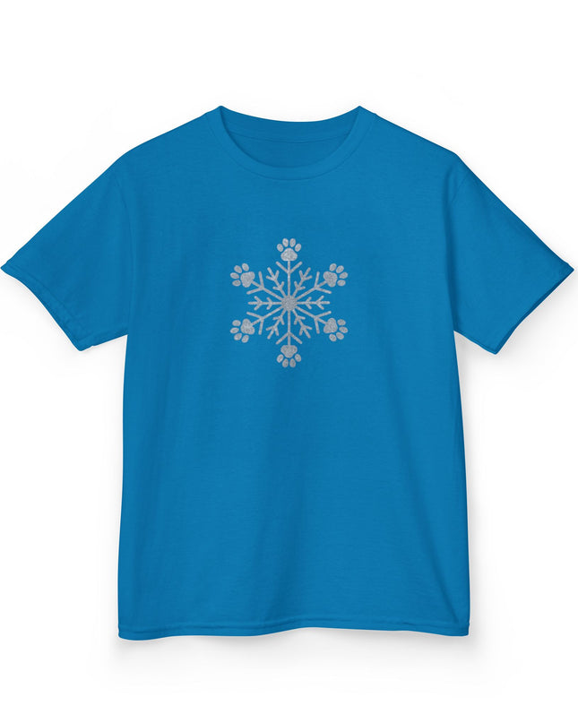 "Snowflake with Paws" Kids Heavy Cotton Tee