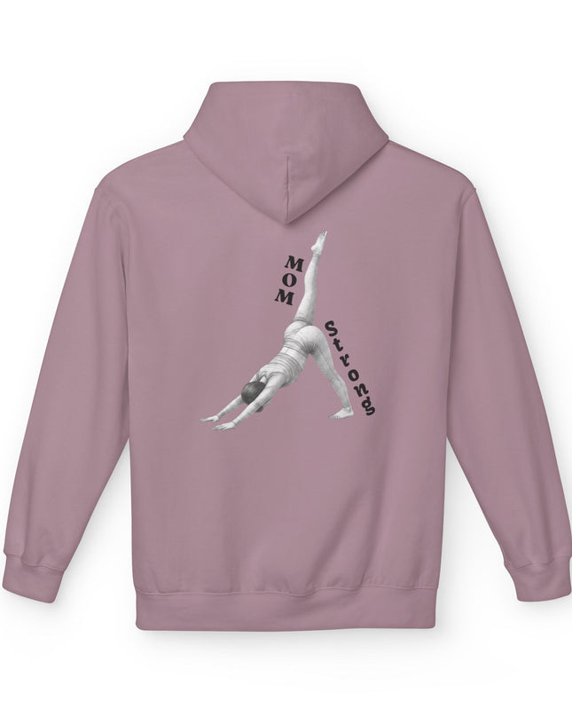 "Mom Strong Pilates" (Darker ink on both sides) Unisex Midweight Softstyle Fleece Hoodie