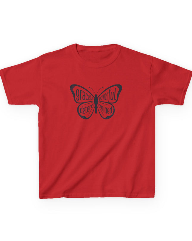 "Butterfly With Words" Kids Heavy Cotton Tee