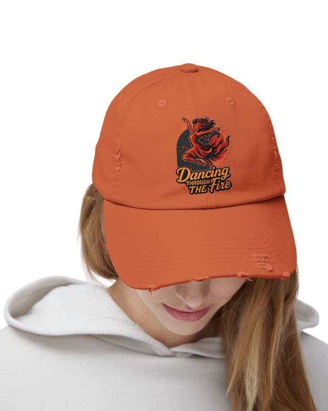 "Dancing through the fire" Unisex Distressed Cap