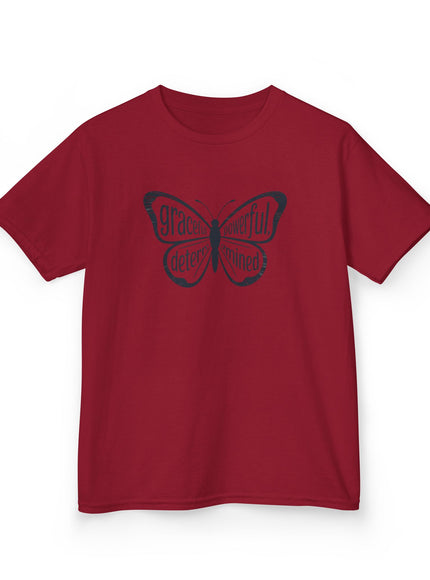"Butterfly With Words" Kids Heavy Cotton Tee