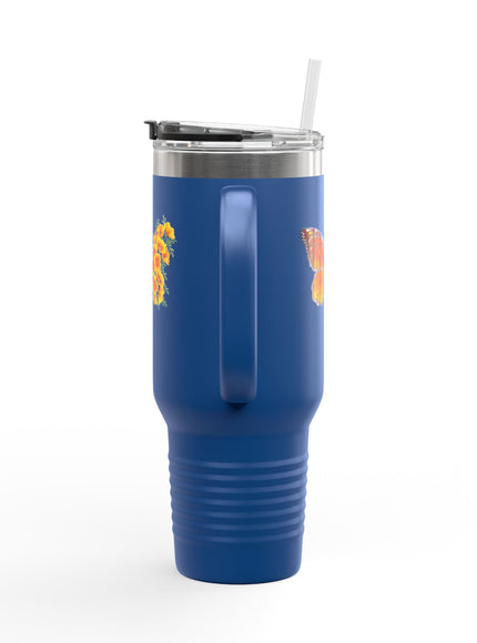 "Butterfly Poppies" Insulated Travel Mug, 40oz