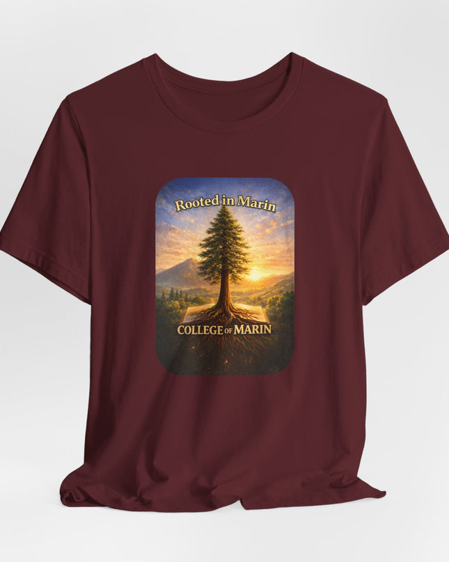 "Rooted in Marin, College of Marin" Unisex Jersey Short Sleeve Tee