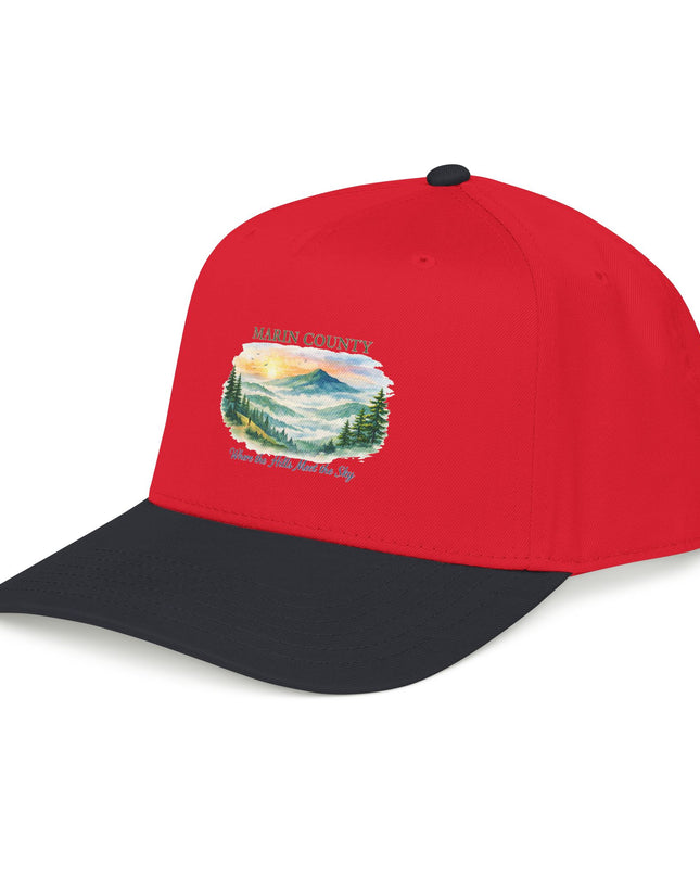 "Marin County, Where the Hills Meet the Sky" Mid Profile Baseball Cap
