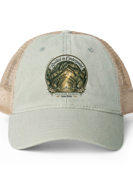 "Rooted in my Centerpoint" Women's Washed Mesh-Back Cap